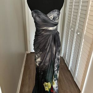 NWT Adrianna Papell Floral Wrap Gown